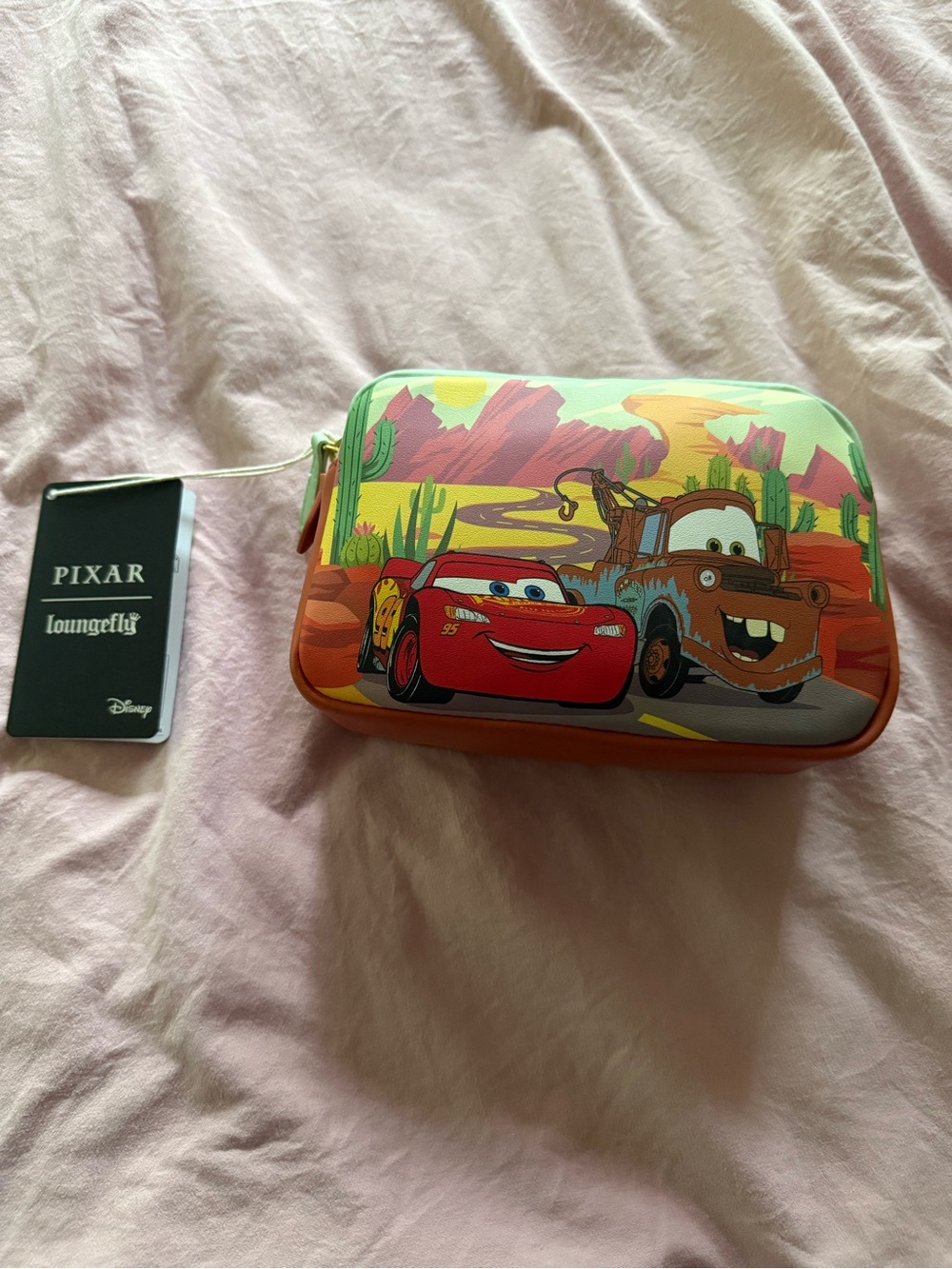 Loungefly Pixar Cars Lightning McQueen & Mater Toiletry Bag